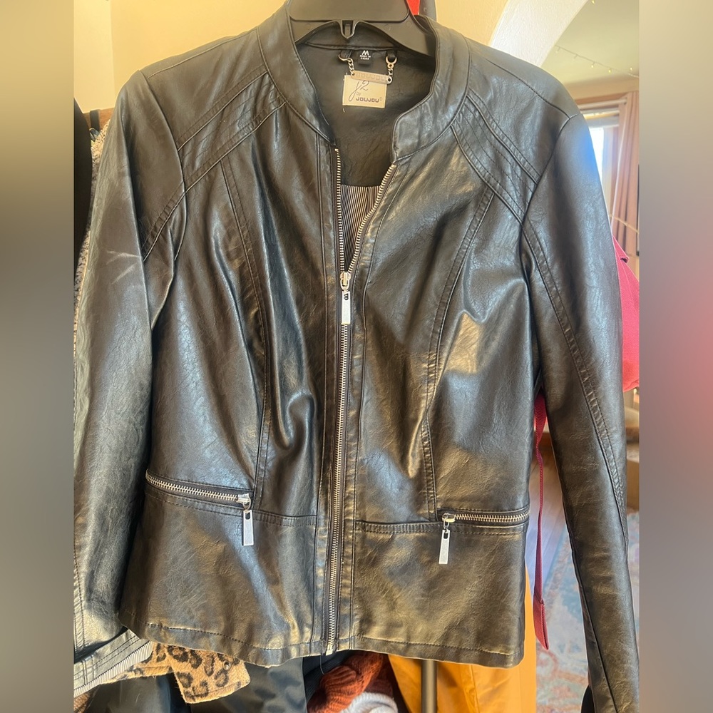 Lightweight Faux Leather Jacket